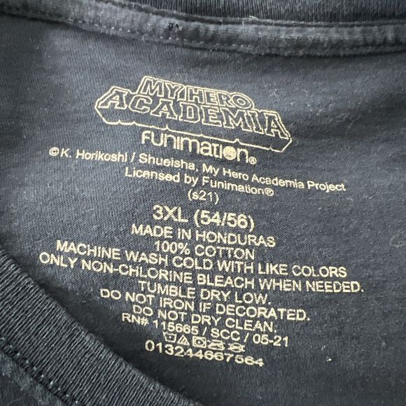 My Hero Academia Shirt Men 3XL Blue Graphic Funanimation Short Sleeve Anime - Picture 3 of 11